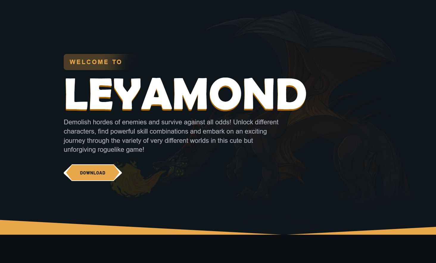 Example of the templated fake website