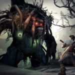 Fable dog companion sniffing treasure in the game world