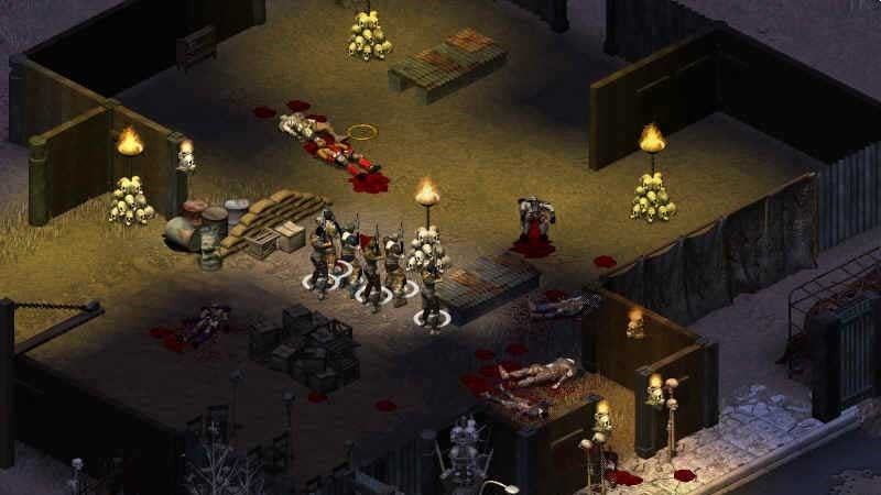 A squad of Brotherhood of Steel soldiers in Fallout Tactics