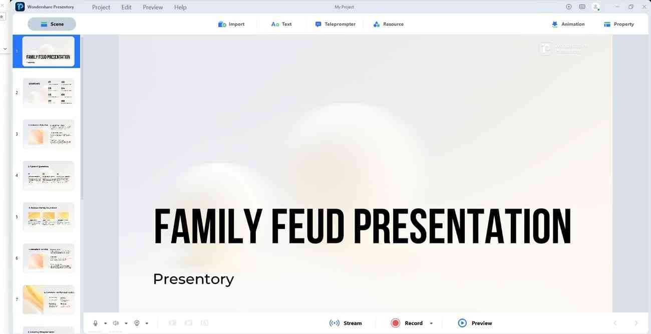 Presentory Family Feud Template