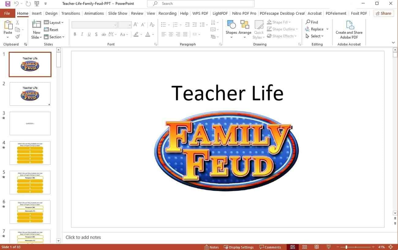Infographic Family Feud Template