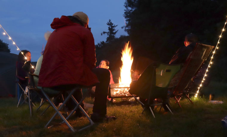 Hands moving in campfire game