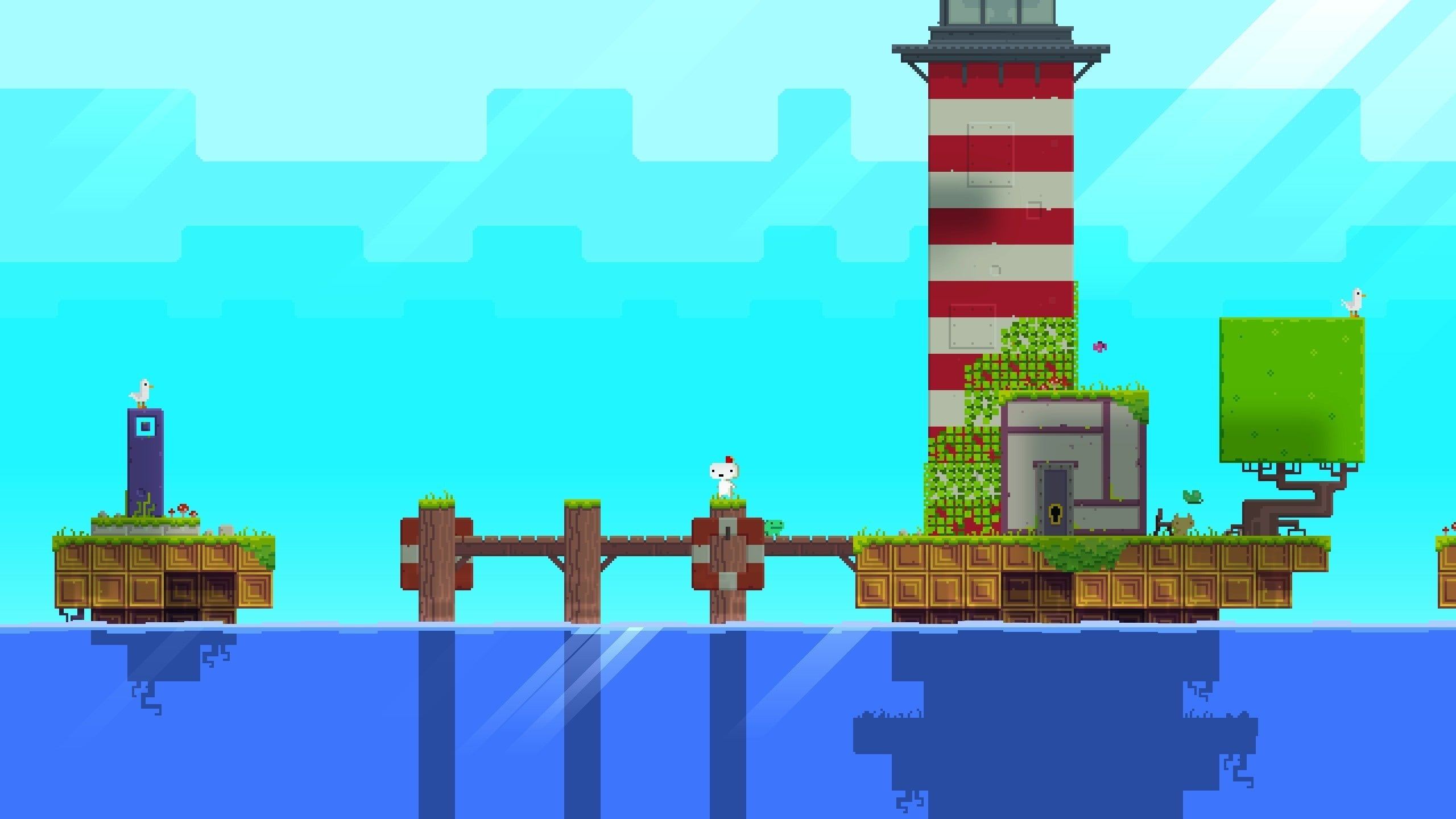 A small white figure on a stack near a lighthouse in Fez