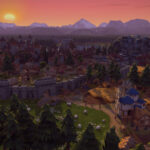 Foundation 1.0 Medieval city builder wide shot showcasing a large medieval city.