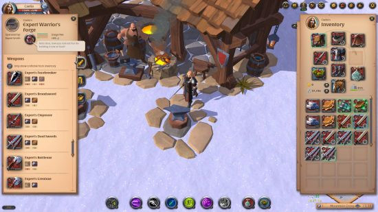 A house in the snow in Albion Online, a sandbox MMO.