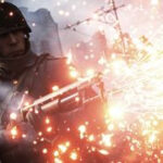 A soldier firing a gun in a first-person shooter game, emphasizing the immersive perspective.