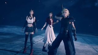 Final Fantasy 7 gameplay featuring Cloud and Aerith