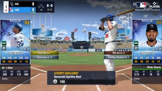 MLB 9 Innings 24 gameplay featuring baseball action and team customization