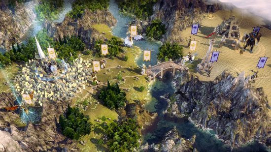 Age of Wonders 3 civilizations separated by bridge