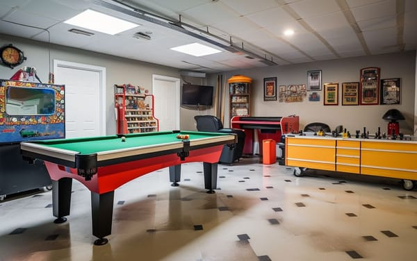 Garage Game Room Conversion