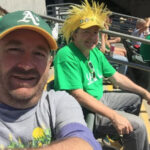The author and longtime friend take in a game at the Coliseum around 2022. (Thomas Gase - Times-Herald)