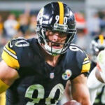 Steelers players during a game