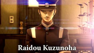 Screenshot from Raidou Remastered, showing main man Raidou in his detective uniform