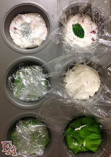 Goat cheese patties in a tin