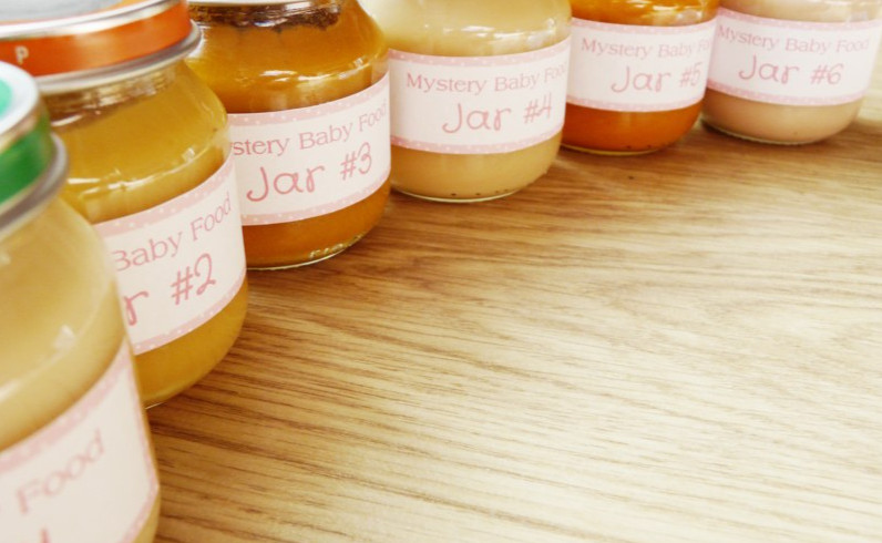 Baby shower games for kids with baby food