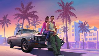 A couple sitting on a car in the upcoming Xbox Series X game, GTA 6.