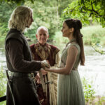 Wilf Scolding as Rhaegar Targaryen and Aisling Franciosi as Lyanna Stark in Game of Thrones