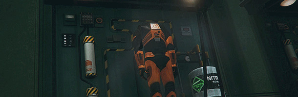 Gordon Freeman in his HEV suit in Black Mesa