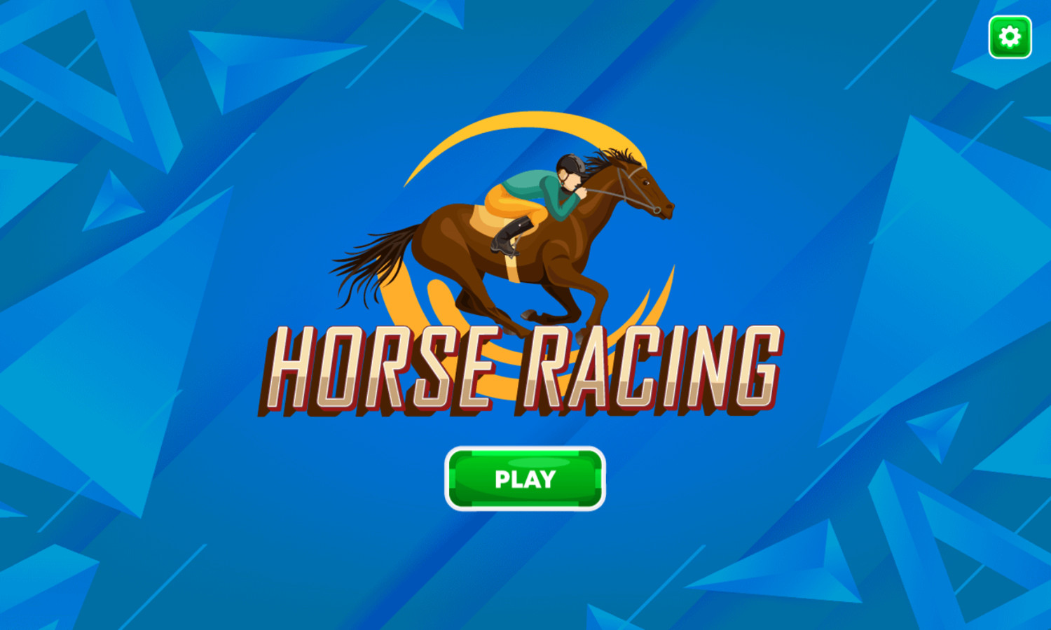 Horse Racing Game Welcome Screen Screenshot.