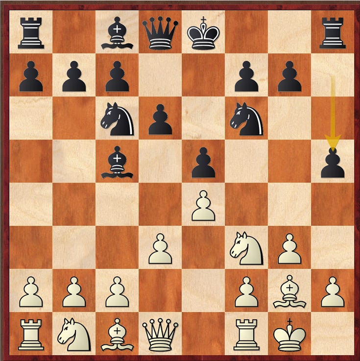 Close-up of a hand moving a chess piece on a board