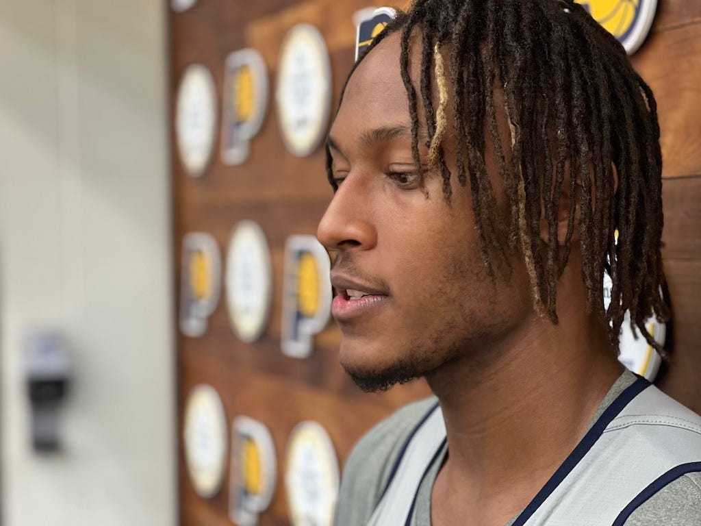 Myles Turner on the court