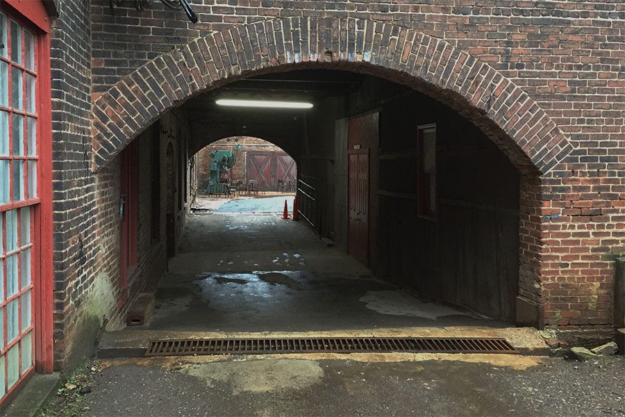 This is the archway that Katniss was escorted through along the way to her second reaping in Catching Fire.