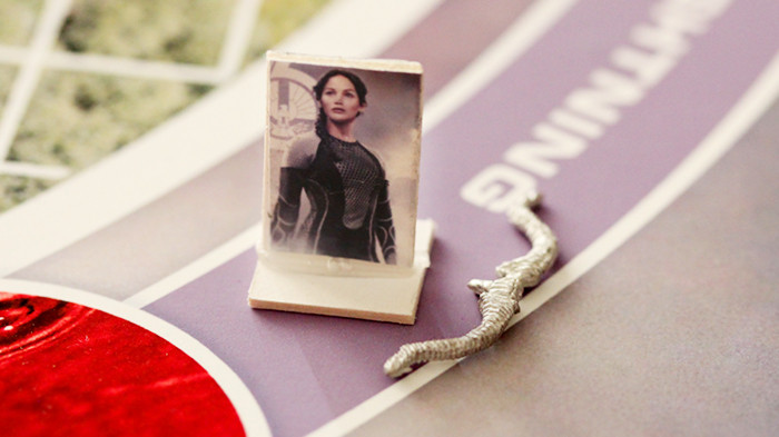 A selection of miniature weapons representing those used in the Hunger Games arena