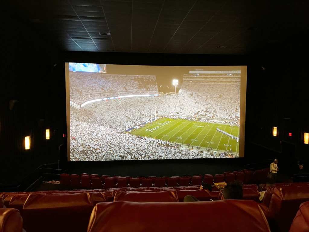 Fans watching Penn State game in IMAX theater