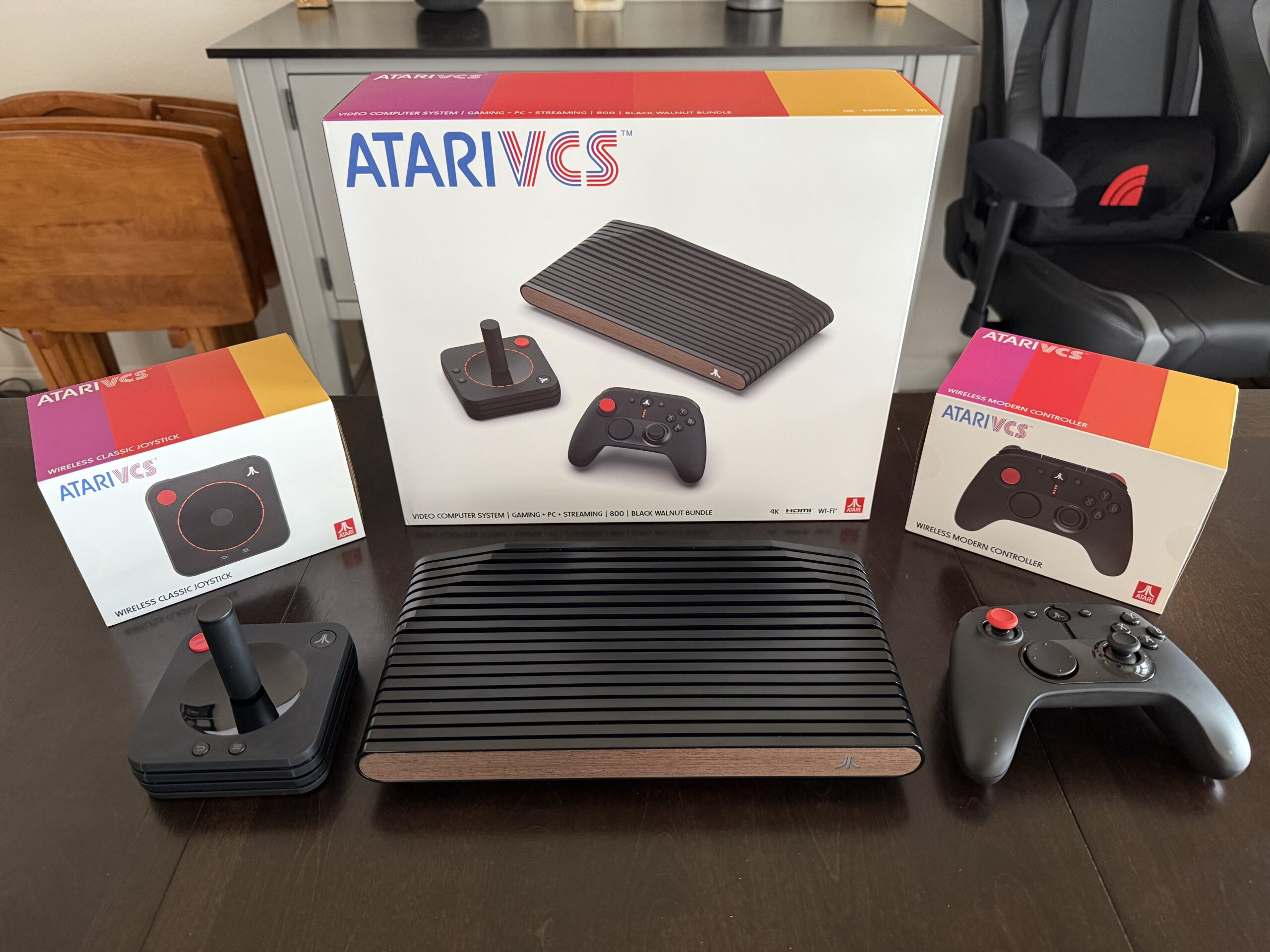 Atari VCS 800 system with the Classic and Modern Wireless Controllers