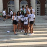 Vanderbilt visions group members before their first game, capturing the excitement of Anchor Dash and the beginning of their college experience