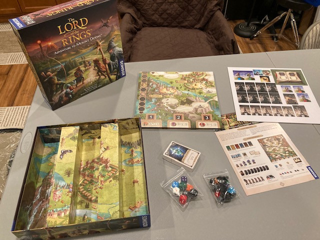 Lord of the Rings board game components