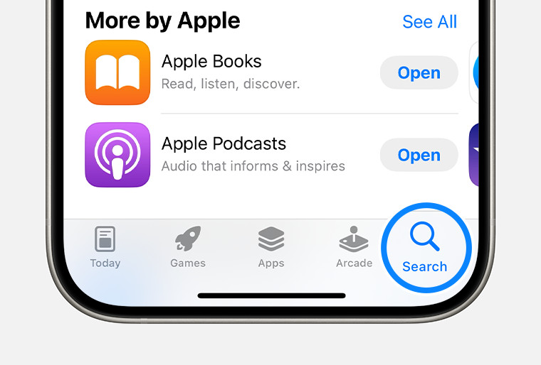 iPhone App Store Search Tab