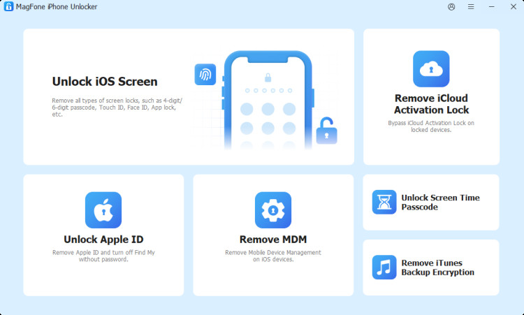 magfone iphone unlocker interface
