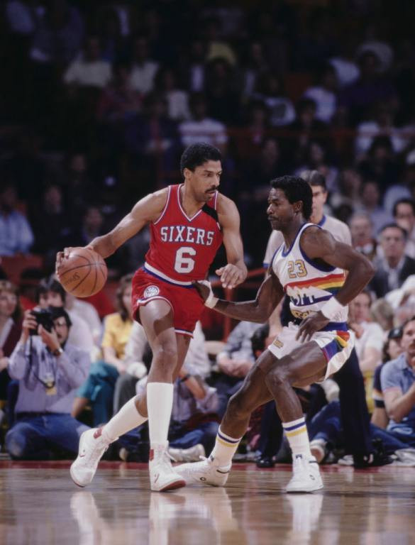 Julius Erving in action for the Philadelphia 76ers