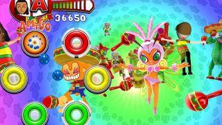A screenshot of the Dreamcast game Samba de Amigo, one of the best Dreamcast games.