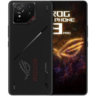 Asus ROG Phone 9 Pro showing the LED display on the back with ROG09