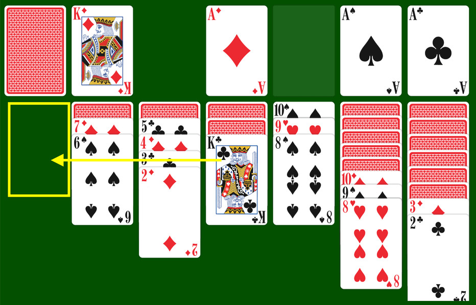 King to Empty Tableau Column