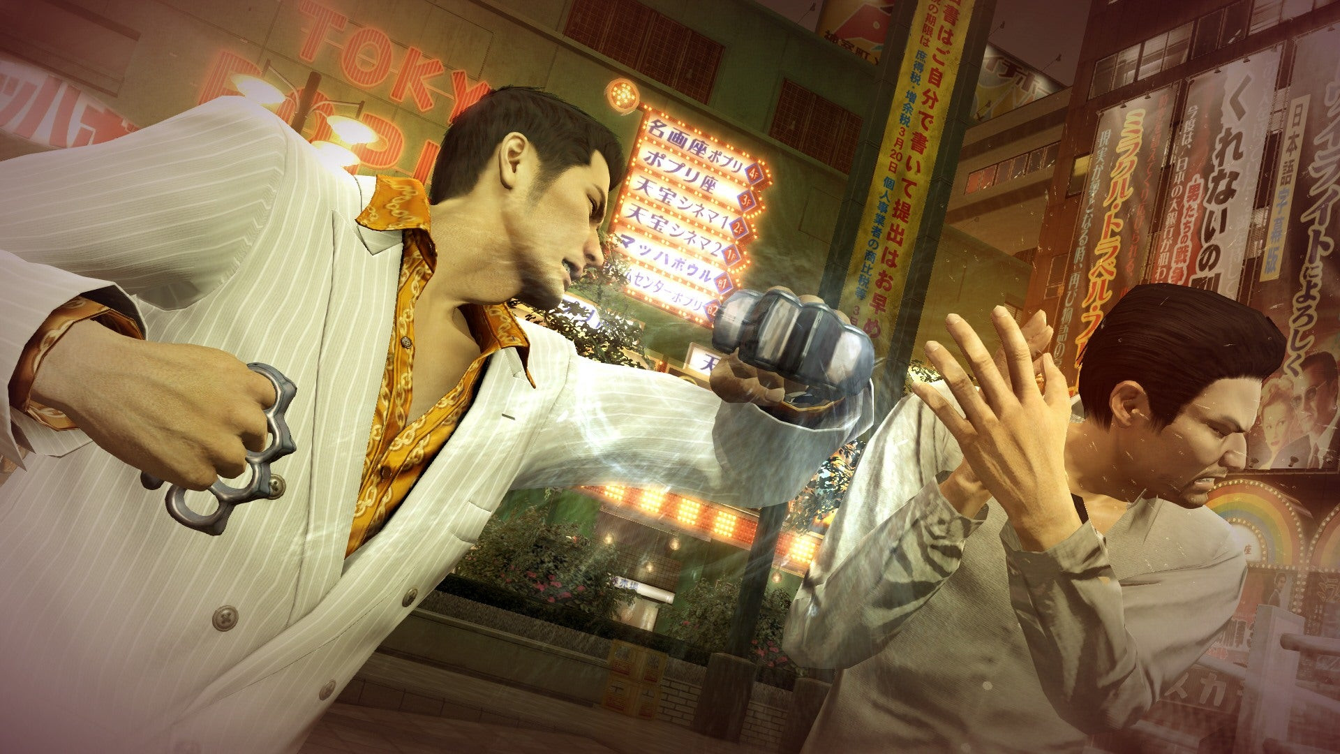 A man punches amother while wearing knuckle dusters