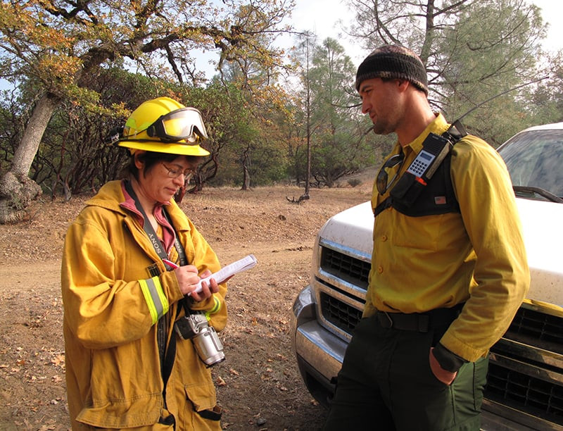 Jeremy with reporter in California