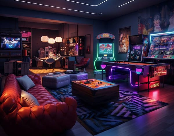 Party Room with Neon Lighting