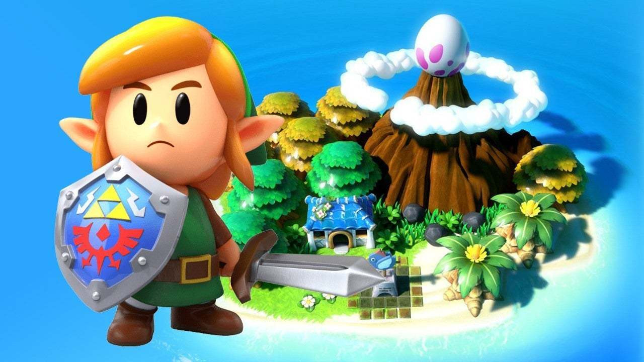 Link exploring Koholint Island in The Legend of Zelda: Link's Awakening remake