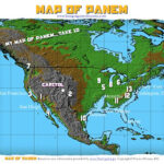 Map of Panem showing district locations and key industries