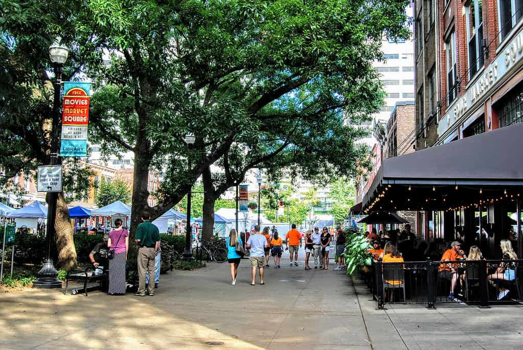 Market Square in downtown Knoxville, Tennessee