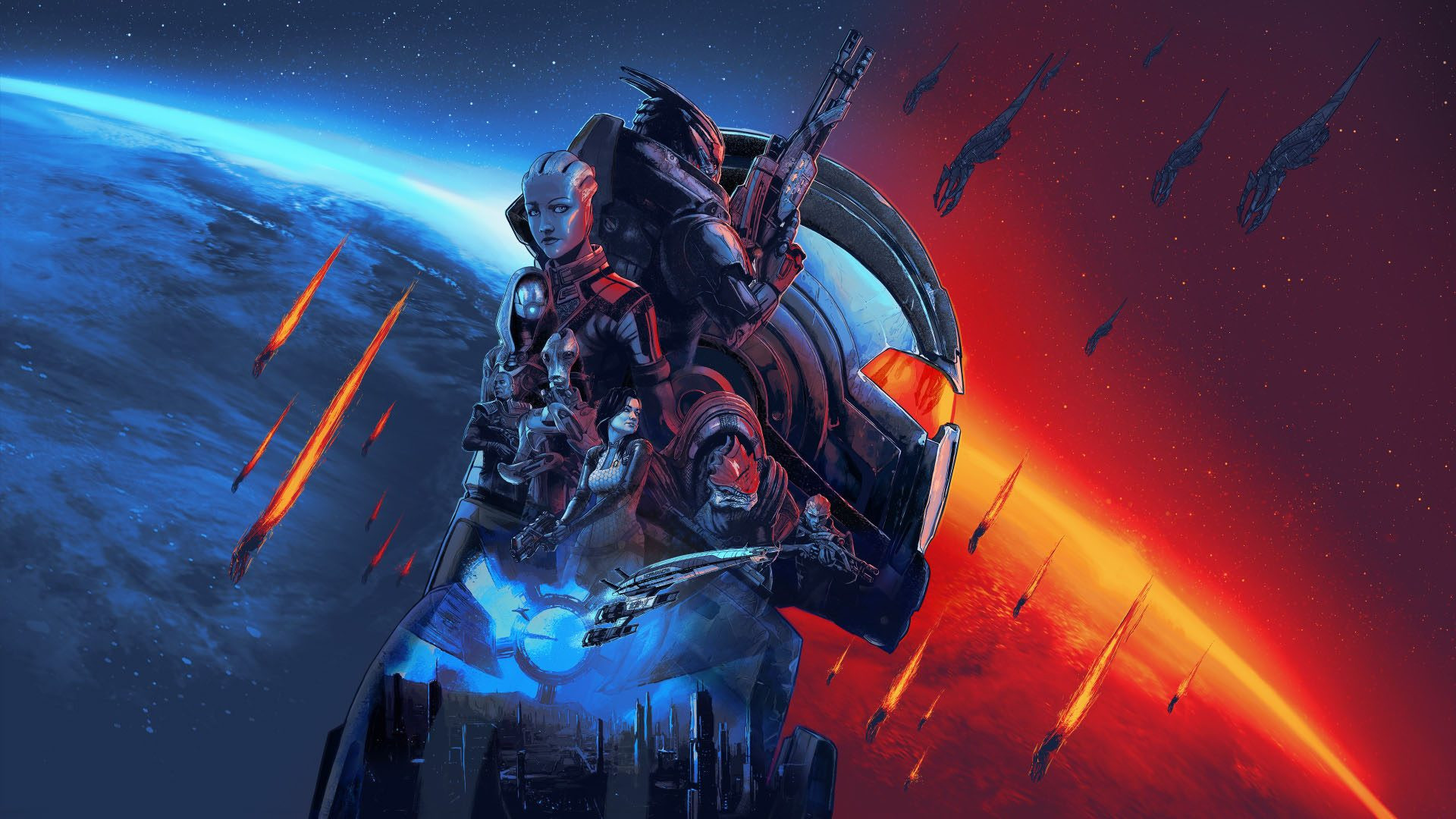 Mass Effect features a customizable Commander Shepard who interacts with squad members, developing life-like relationships with them throughout the game.