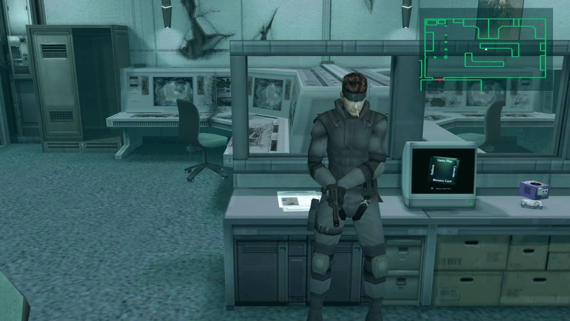 Snake in a computer server room.