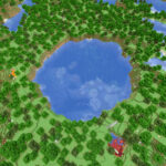 A tiny round ocean with an adjacent nether portal ruin in one of the best Minecraft seeds.