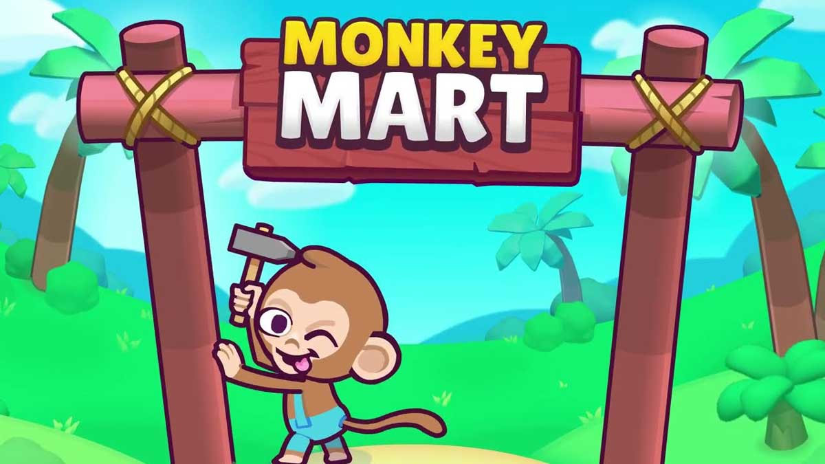 Cute graphics and interactive gameplay in Monkey Mart