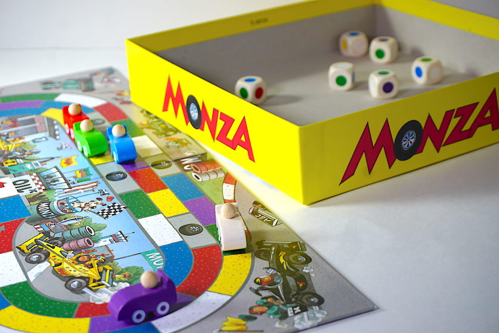Monza board game with dice