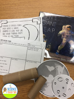 Materials for creating a moon landing STEM activity