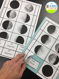 An example of a moon phase calendar highlighting different lunar phases throughout the month